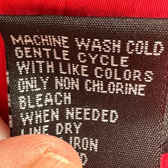 Etcetera Red Ruffle Front Belted Jacket Size 4 - Picture 7 of 7